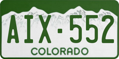 CO license plate AIX552