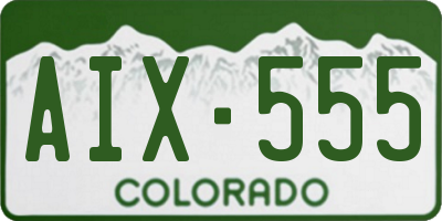 CO license plate AIX555