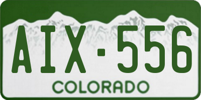 CO license plate AIX556