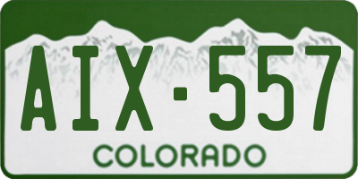 CO license plate AIX557