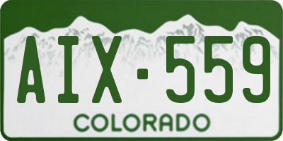 CO license plate AIX559