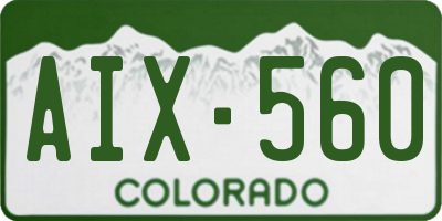 CO license plate AIX560