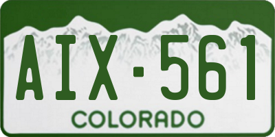 CO license plate AIX561