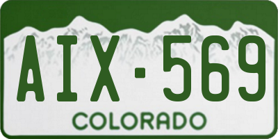 CO license plate AIX569