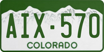 CO license plate AIX570