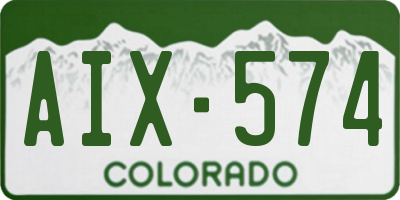 CO license plate AIX574
