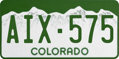 CO license plate AIX575