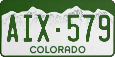 CO license plate AIX579