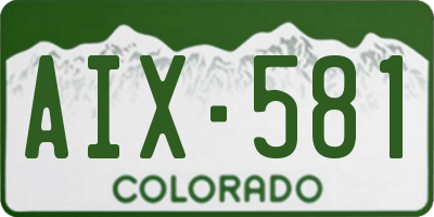CO license plate AIX581