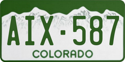 CO license plate AIX587