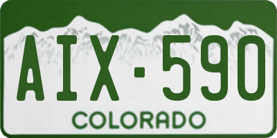 CO license plate AIX590