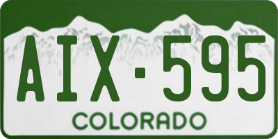 CO license plate AIX595