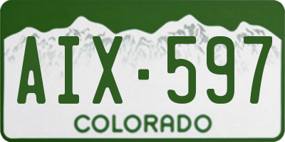 CO license plate AIX597