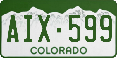 CO license plate AIX599