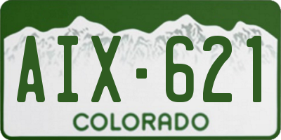 CO license plate AIX621