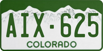 CO license plate AIX625