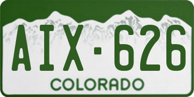 CO license plate AIX626