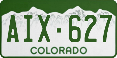CO license plate AIX627