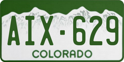 CO license plate AIX629