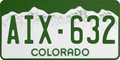 CO license plate AIX632