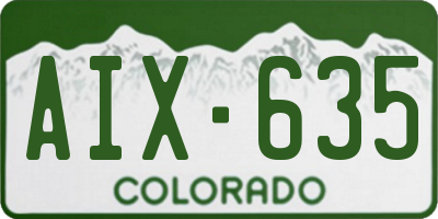 CO license plate AIX635