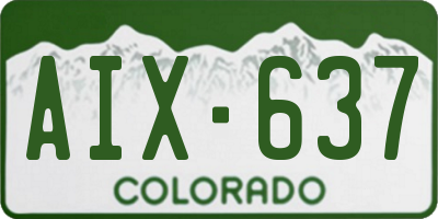 CO license plate AIX637