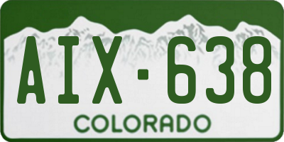 CO license plate AIX638