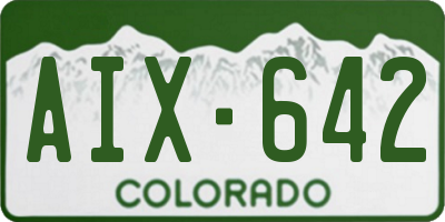 CO license plate AIX642