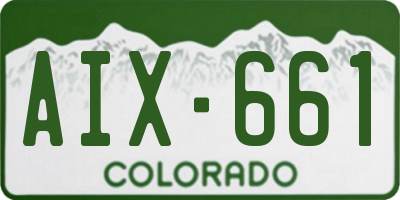 CO license plate AIX661