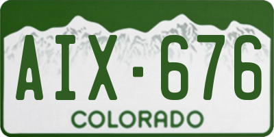 CO license plate AIX676