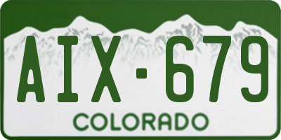 CO license plate AIX679