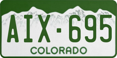 CO license plate AIX695
