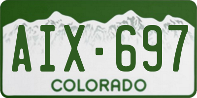CO license plate AIX697