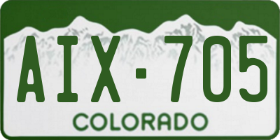 CO license plate AIX705