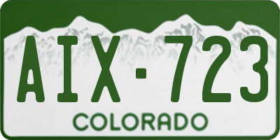 CO license plate AIX723