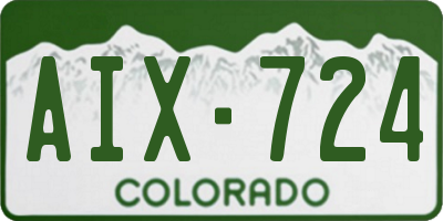 CO license plate AIX724
