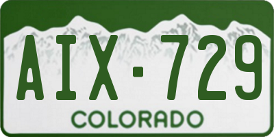 CO license plate AIX729