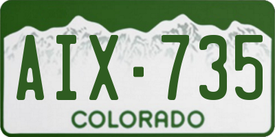CO license plate AIX735