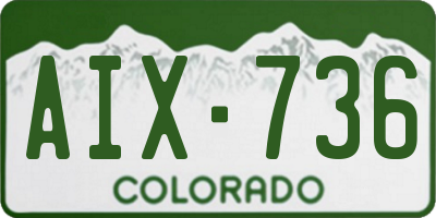 CO license plate AIX736