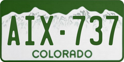 CO license plate AIX737