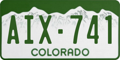 CO license plate AIX741