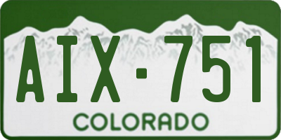 CO license plate AIX751
