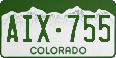 CO license plate AIX755