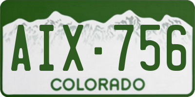 CO license plate AIX756