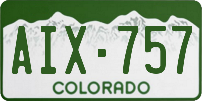 CO license plate AIX757