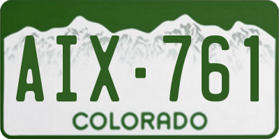 CO license plate AIX761