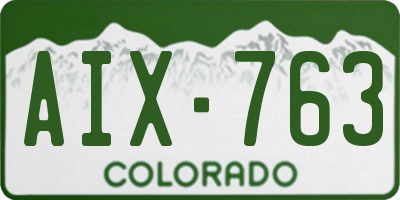 CO license plate AIX763