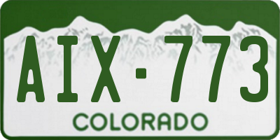 CO license plate AIX773