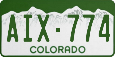 CO license plate AIX774