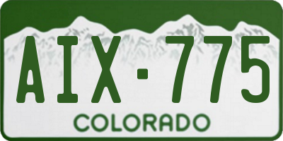 CO license plate AIX775